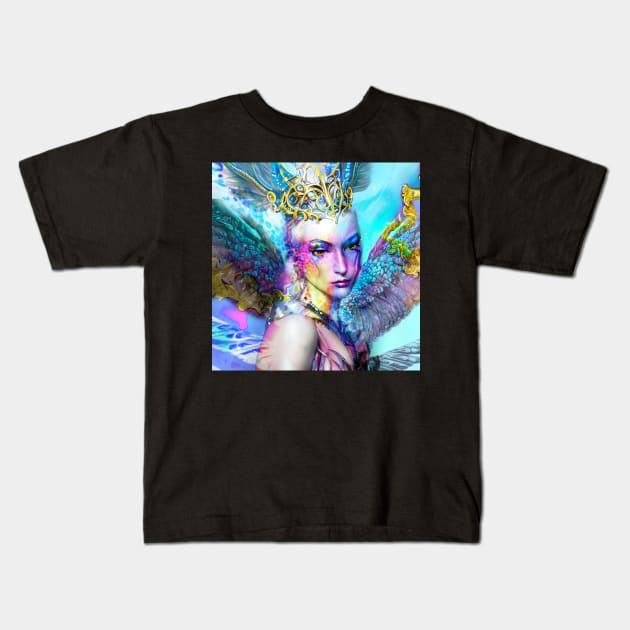 Hummmingbird Queen of the Tribe Kids T-Shirt by REVOLTIX